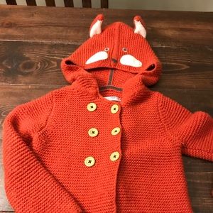 MINI BODEN fox hooded sweater 18-24 months